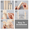 1Set Rectangle Shape Pine Wooden 2 Tier Stair Style Earring Display Stand DIY-NB0008-57-3