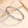 304 Stainless Steel Hinged Bangles for Women WGD676C-02-1