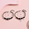 2Pcs 2 Style Natural Obsidian Beaded Bracelets Set VB2931-3