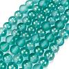 Frosted Transparent Glass Bead Strands GLAA-P065-6mm-08-2