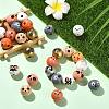 90Pcs 9 Styles Schima Wood European Beads WOOD-CJ0002-77-6