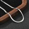 Non-Tarnish 304 Stainless Steel Herringbone Chains Bracelet for Men Women BJEW-D450-01P-03-2