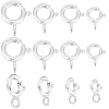Beebeecraft 12Pcs 4 Styles 925 Sterling Silver Spring Ring Clasps STER-BBC0005-97P-1