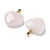 Natural Rose Quartz Pendants G-G956-B05-G-2