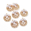 Brass Micro Pave Cubic Zirconia Pendants KK-E783-05G-2