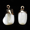 Natural Trochid Shell/Trochus Pendants SSHEL-N027-126-2