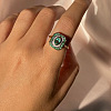 Rectangle Alloy with Rhinestone Finger Rings for Women FS-WGB46A4-03-5