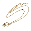 Brass Micro Pave Black Cubic Zirconia Snake Pendant Necklaces NJEW-K280-08G-2