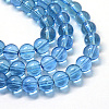 Baking Paint Transparent Glass Round Bead Strands DGLA-Q022-8mm-06-1