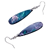 1 Pair Brass & Abalone Shell Dangle Earrings EJEW-TA0001-87-2