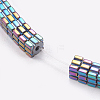 Electroplated Non-magnetic Synthetic Hematite Beads Strands G-P367-D07-1