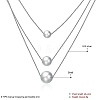 925 Sterling Silver Tiered Necklaces NJEW-BB18740-3