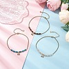 304 Stainless Steel Link Chain Anklets AJEW-AN00703-1