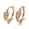 Brass Micro Pave Cubic Zirconia Hoop Earrings EJEW-M238-50KCG-1