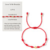 Adjustable Brass Bead Braided Bead Bracelets GN5772-2-1