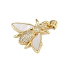 Brass Micro Pave Cubic Zirconia Pendants KK-D376-08G-2