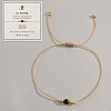 Bohemian Style Natural Citrine Braided Bead Bracelets LN9153-1-1