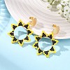 Brass Dangle Stud Earrings for Women EJEW-MZ00758-3