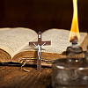 6Pcs 3 Colors Religion Cross Wood Big Pendants WOOD-DC0001-18-6