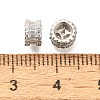 925 Sterling Silver Micro Pave Clear Cubic Zirconia Beads STER-B006-18P-2