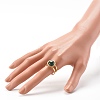 Natural & Synthetic Mixed Gemstones Cuff Ring RJEW-JR00366-5