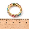 304 Stainless Steel Colorful Cubic Zirconia Finger Rings for Women RJEW-Z143-01G-02-3