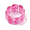 Epoxy Resin Dyed Natural Imperial Jasper Flat Rectangle Beaded Stretch Bracelets for Women BJEW-G698-02A-1