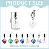 32Pcs 8 Styles AB Color Transparent Glass European Dangle Charms PALLOY-GA00045-2