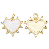 Brass Micro Pave Clear Cubic Zirconia Pendants KK-N227-99D-1