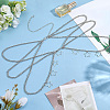 1Pc Alloy Star Tassel Layered Curb Chain Waist Belly Chains for Women AJEW-CY0003-25-4
