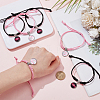 12Pcs 2 Colors Word HOPE Alloy Glass Charm Bracelets BJEW-NB0001-13-3
