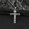 201 Stainless Steel Pendant Necklaces NJEW-C034-43C-AS-2