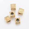 304 Stainless Steel Large Hole Letter European Beads STAS-H428-01G-O-1