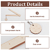 Wooden Knitted Stackable Wire Gauge Ruler Set HJEW-FG00010-4