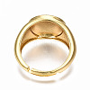 Adjustable Brass Enamel Finger Rings RJEW-N035-022-NF-4