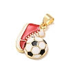 Brass Enamel Pendants KK-P352-05A-G-2