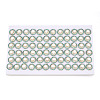 Flower Brass Natural Pearl Stud Earrings PEAR-N020-05Y-2