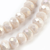 Electroplate Glass Beads Strands GLAA-K027-FR-B02-3
