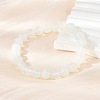 Opalite Beaded Stretch Bracelets X-BJEW-F203-01-5