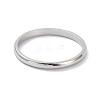 Non-Tarnish 2mm Polished Plain Dome Finger Ring for Girl Women RJEW-C012-05D-P-2