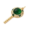 Brass Micro Pave Cubic Zirconia Pendants KK-U076-04G-02-2
