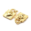 Rack Plating Brass Pendant Rhinestone Settings KK-D026-05G-3