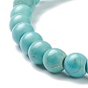 Synthetic Turquoise Beaded Stretch Bracelets BJEW-A117-B-14-3