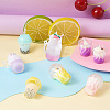 30pcs 15 style Imitation Bubble Tea & Ice Cream Resin Pendants RESI-FW0001-07-4