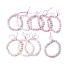 Natural Kunzite Round Beads Stretch Bracelets for Women Men BJEW-A149-01-4
