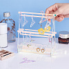 Transparent Acrylic Earring Display Stands EDIS-WH0024-07-3