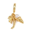 Brass European Dangle Charms KK-N271-30G-3