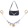 1Pc Handmade Porcelain & Natural Pearl & Shell Bag Extender Chains HJEW-SC0003-35-1