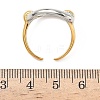 304 Stainless Steel Cuff Open Rings for Women RJEW-B158-02GP-03-5