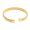 304 Stainless Steel Wire Mesh Cuff Bangles for Women BJEW-D022-01D-G-3